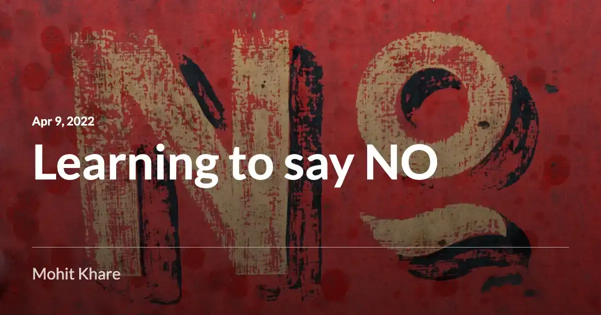 Learning to say No