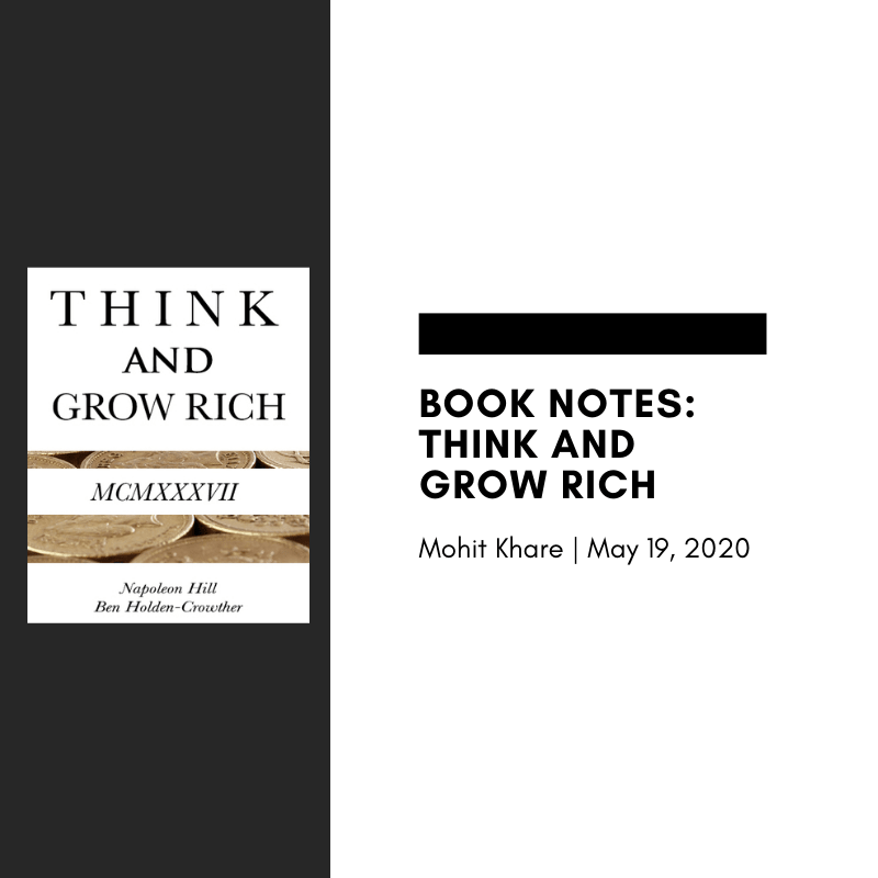 Book Notes: Think and Grow Rich