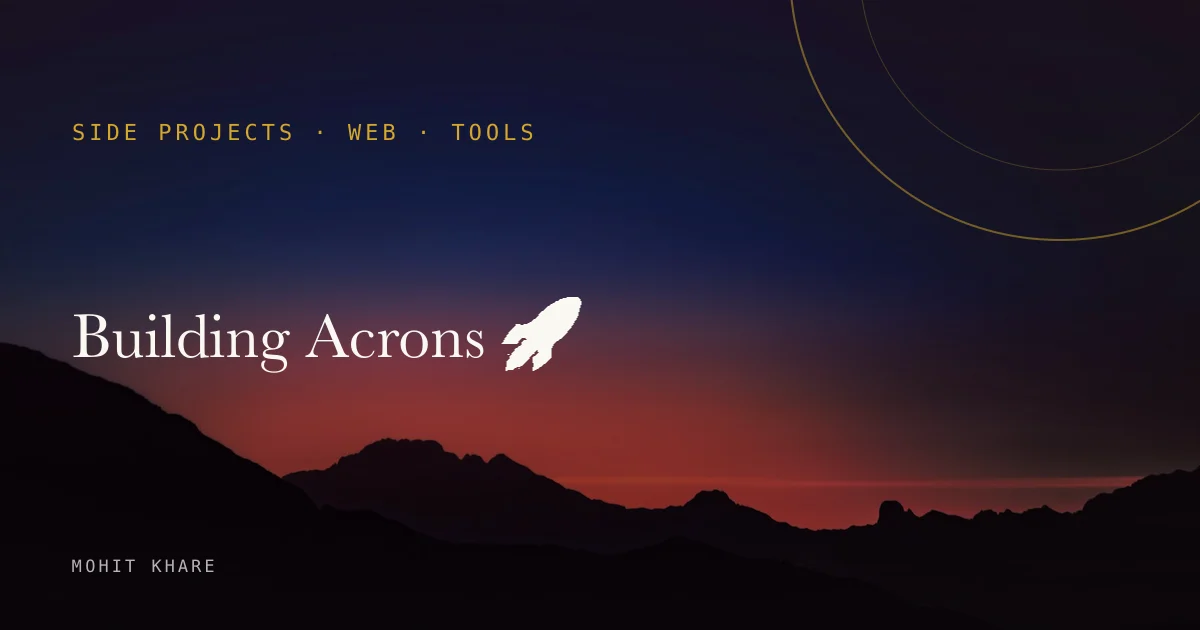 Building Acrons ๐